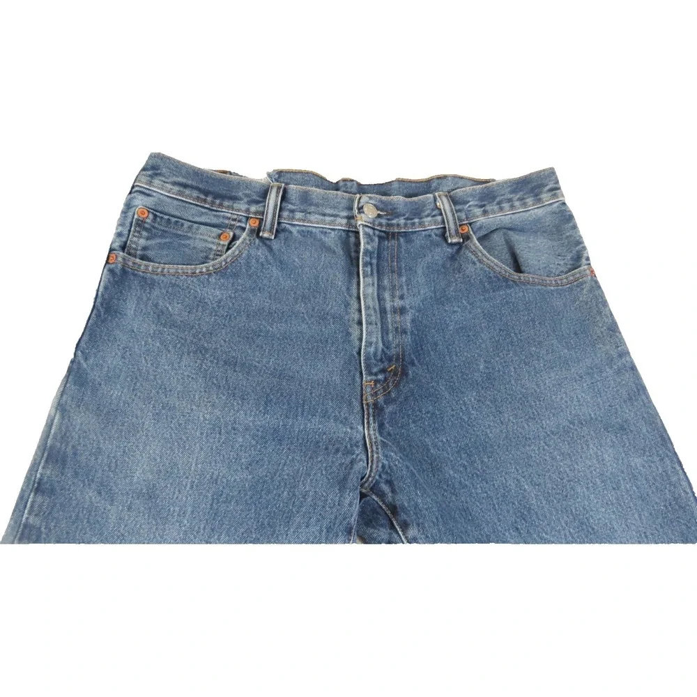 VTG Levi's 517 Bootcut High Rise Denim Jeans Mens W35 Blue 100% Cotton Authentic